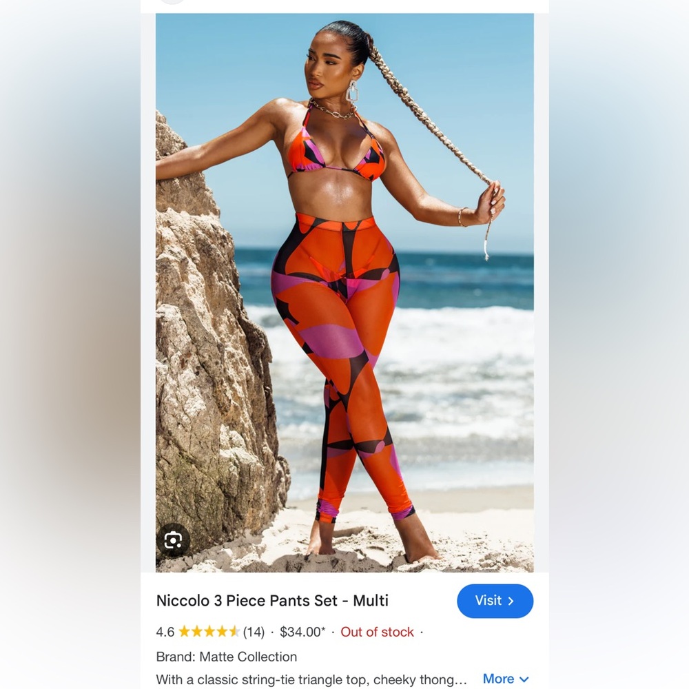 Matte collection 3 piece set NWT